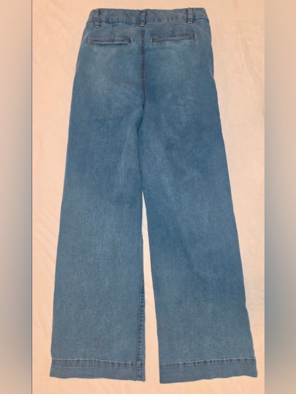 BCBGeneration Wide-Leg High-Rise Blue Denim Jeans